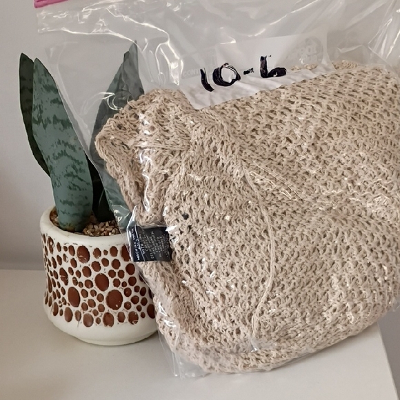 Rue21 Women’s Small Crochet Knit Long Sleeve Stretch Top Layering Piece Cream - Picture 8 of 8